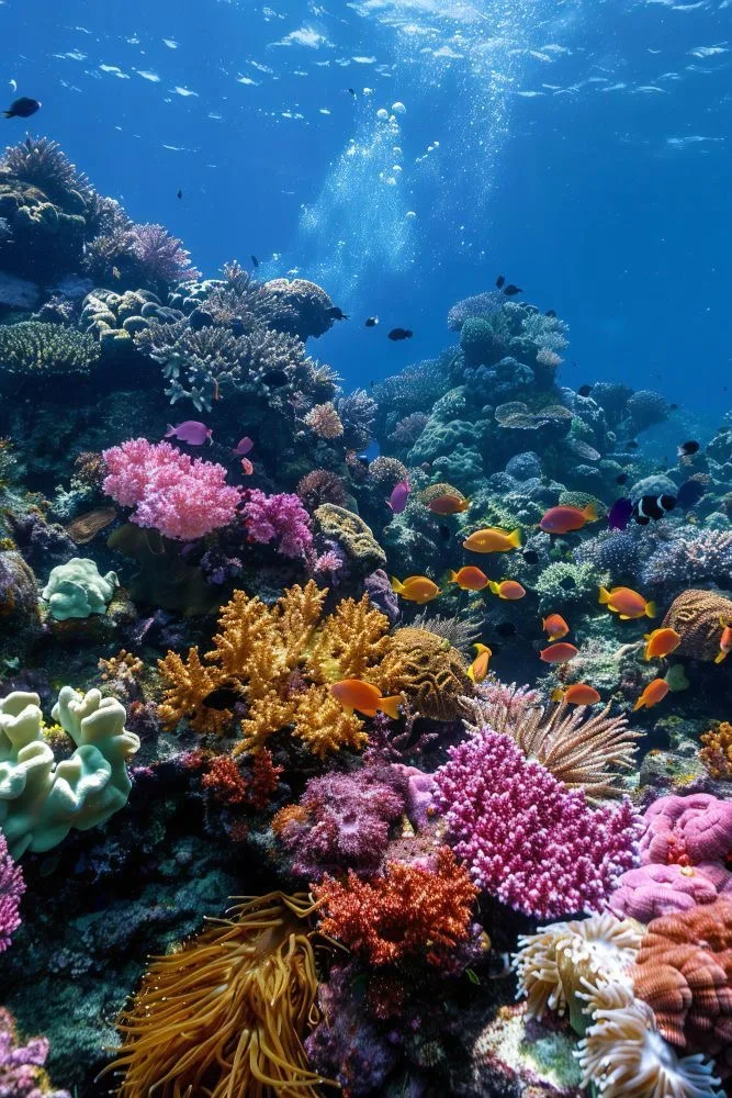 A coral reef full of fish