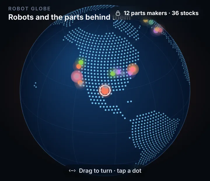 Robot Globe in the STX+ Floor